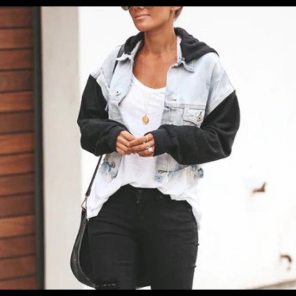 Vici hooded Denim Jacket, brand new with tags, sold out online